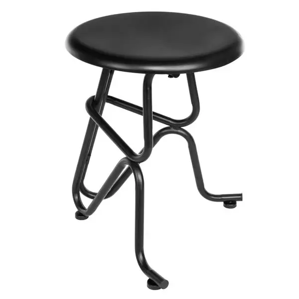 

Fashion Human Shaped Non-foldable Round Iron Bar Counter Home Seat Chair Stool Black US Stock