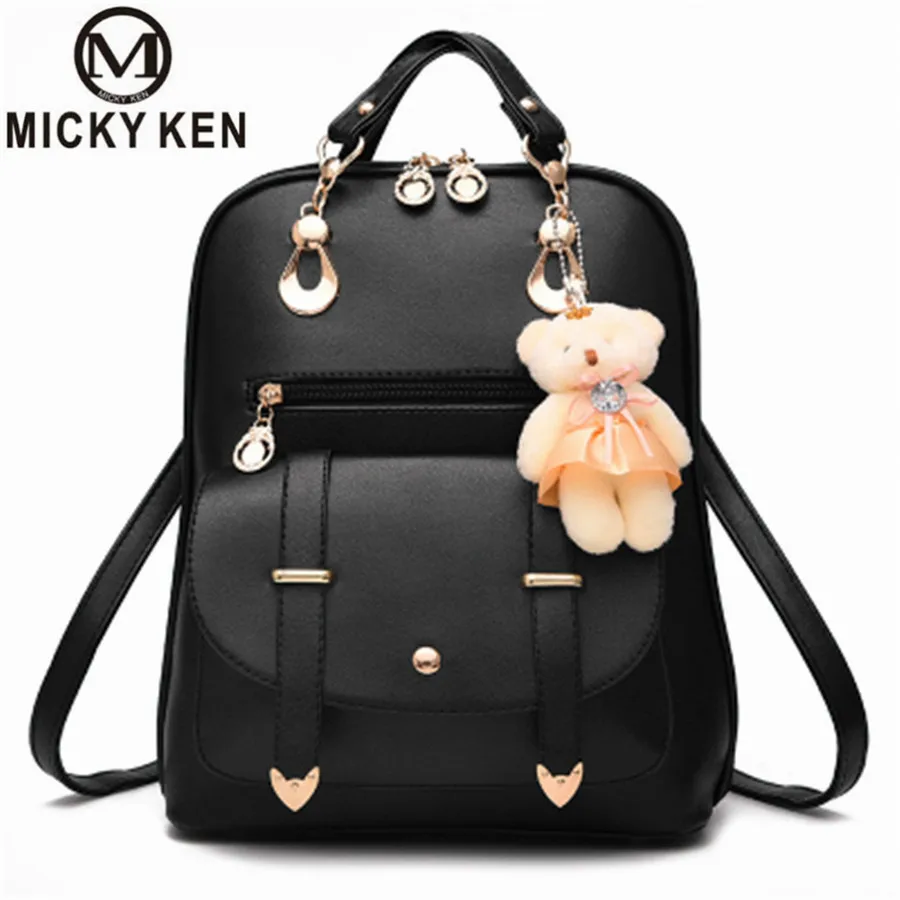 Рюкзак женский из искусственной кожи винтажный черный 2018 | Багаж и сумки