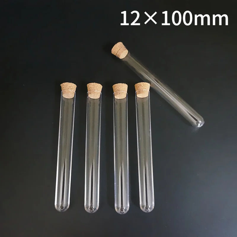Прозрачные пластиковые пробирки с пробками круглые пробки для лабораторных