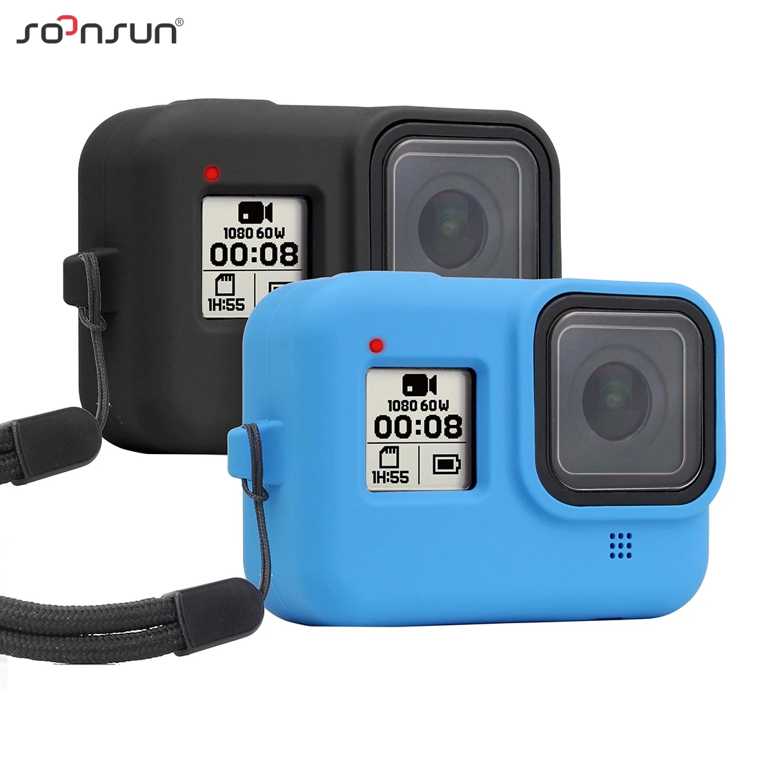 Мягкий силиконовый защитный чехол для SOONSUN+ защитный ремешок для GoPro Hero 8 для HERO8 Black Go Pro Аксессуары