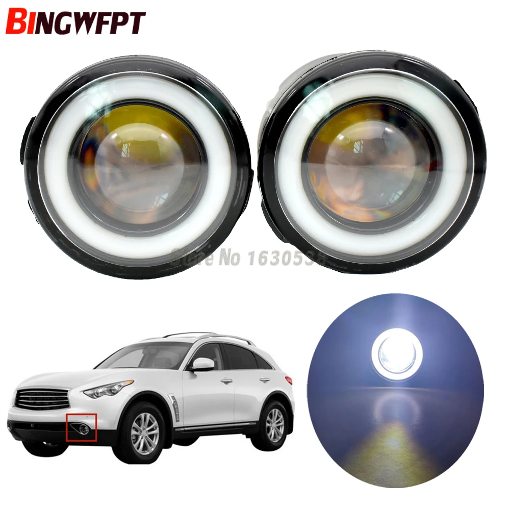 

2PCS H11 High quality LED Fog Lights with Angel eye For Infiniti FX FX35 FX37 FX45 FX50 FX30D 2006-2015