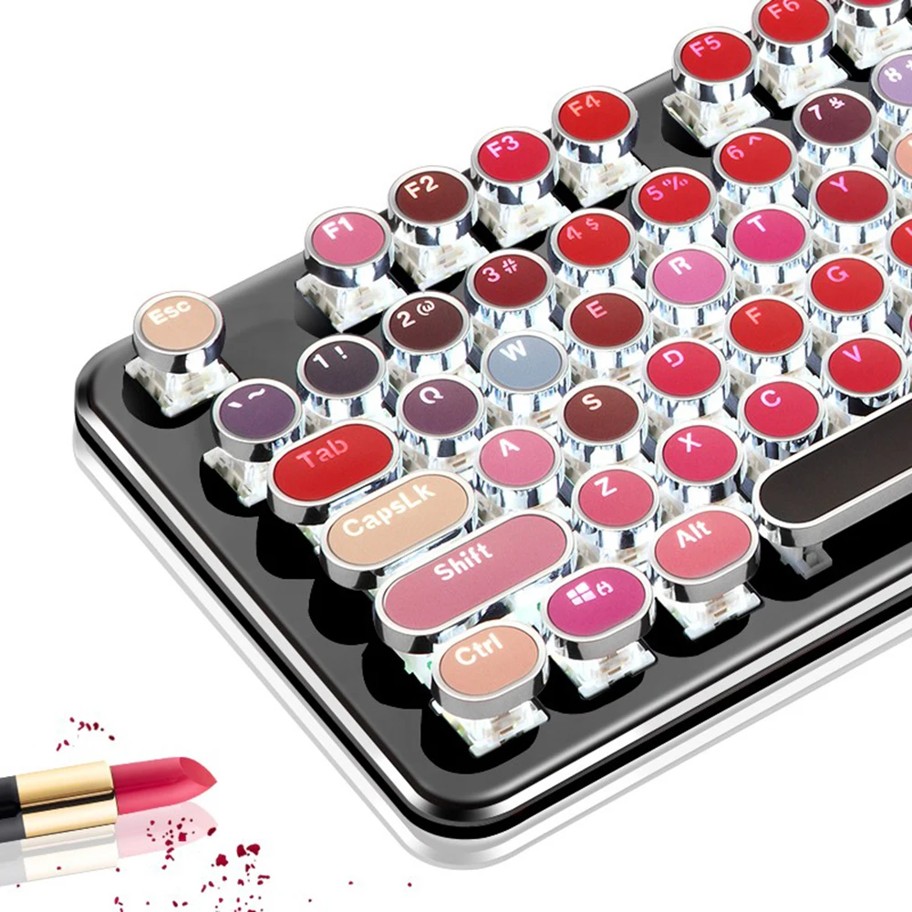 Механическая игровая машинка Basaltech винтажная ретро клавиатура в стиле стимпанк с