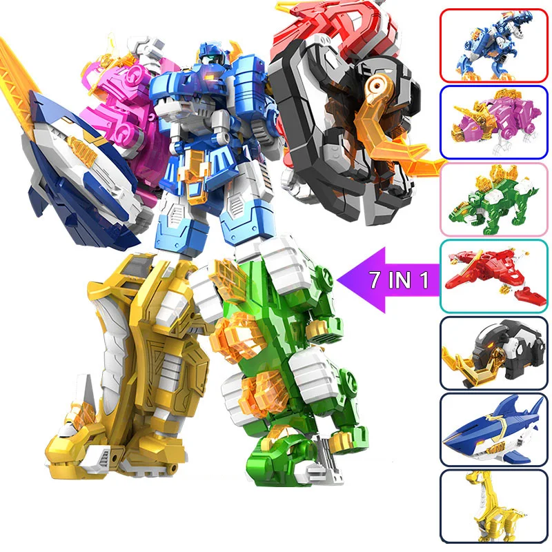 7 в 1 Mini Force 2 Super Gino Power Transformation Robot Toys экшн-фигурки MiniForce X Deformation Dinosaur Mecha Toy | Игрушки и