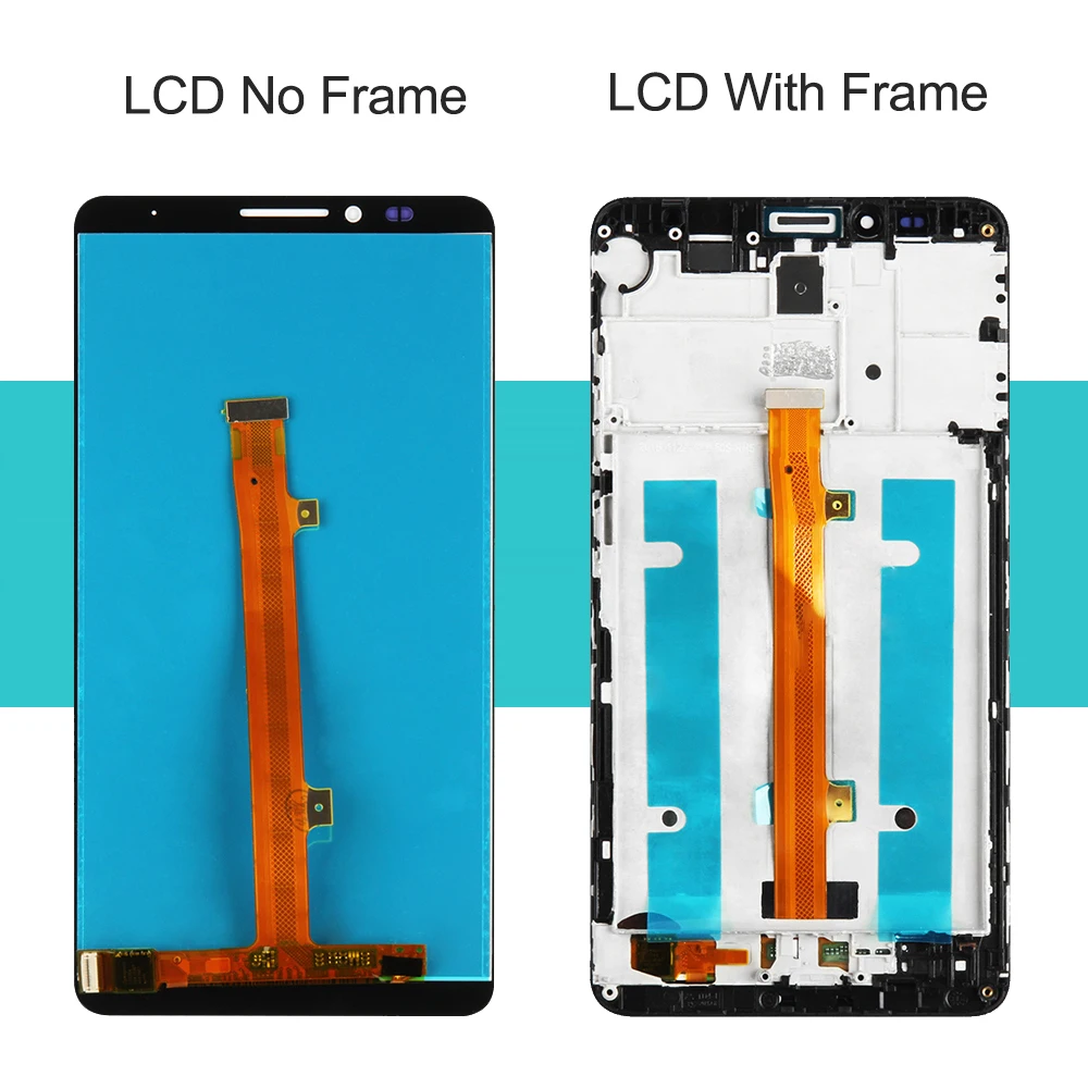 6,0 ''дисплей для huawei mate 7 ЖК-дисплей сенсорный экран дигитайзер с рамкой для huawei Ascend mate 7 Дисплей запасные части