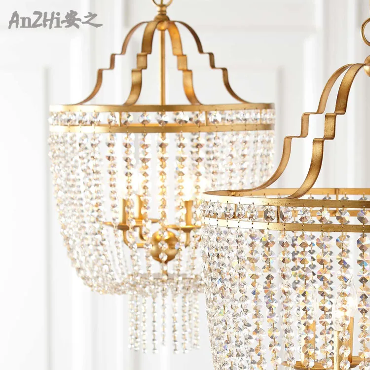 Американская хрустальная люстра в стиле ретро роскошная для столовой спальни
