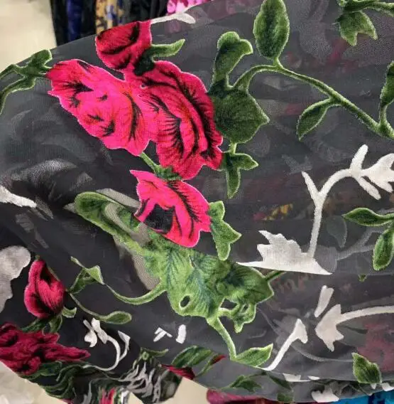 3 Флокированное платье, сделай сам, вискоза, бархат, ткань 115 см, ширина, cheongsam, ткань для свадебного платья, материал, ткань - Цвет: 3