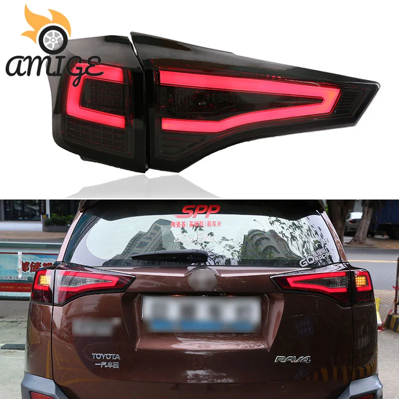 

Car LED Taillights Rear Fog Lamps For Toyota RAV4 2013 2014 2015 2016 Tail Light Back Lamp Brake Light Reflector
