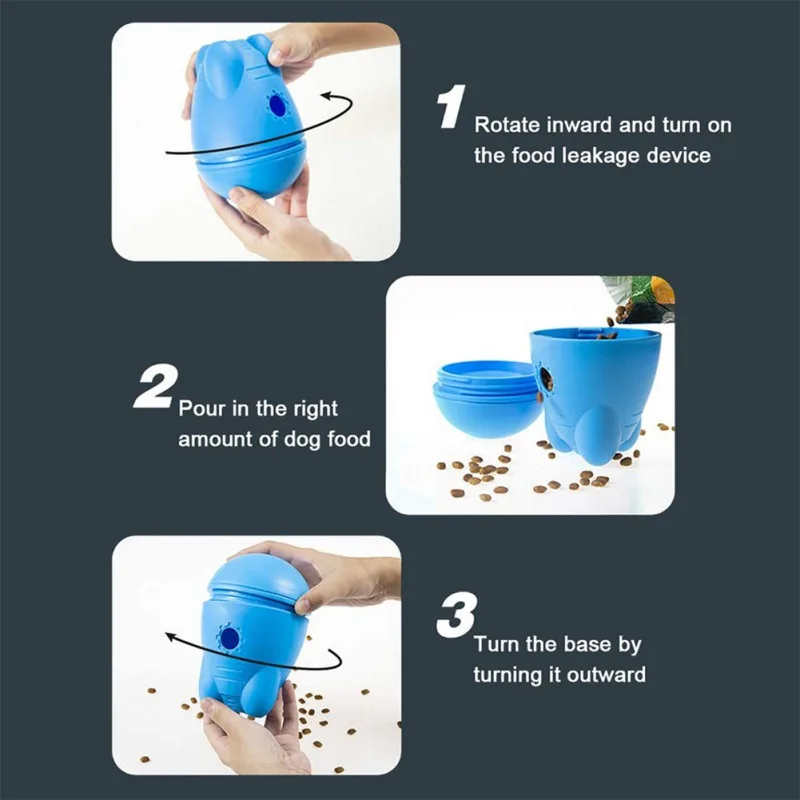 

Dog Food Dispenser Toy Interactive Dog Toy Tumbler Multifunctional Rolling Leaking Ball Educational Toy
