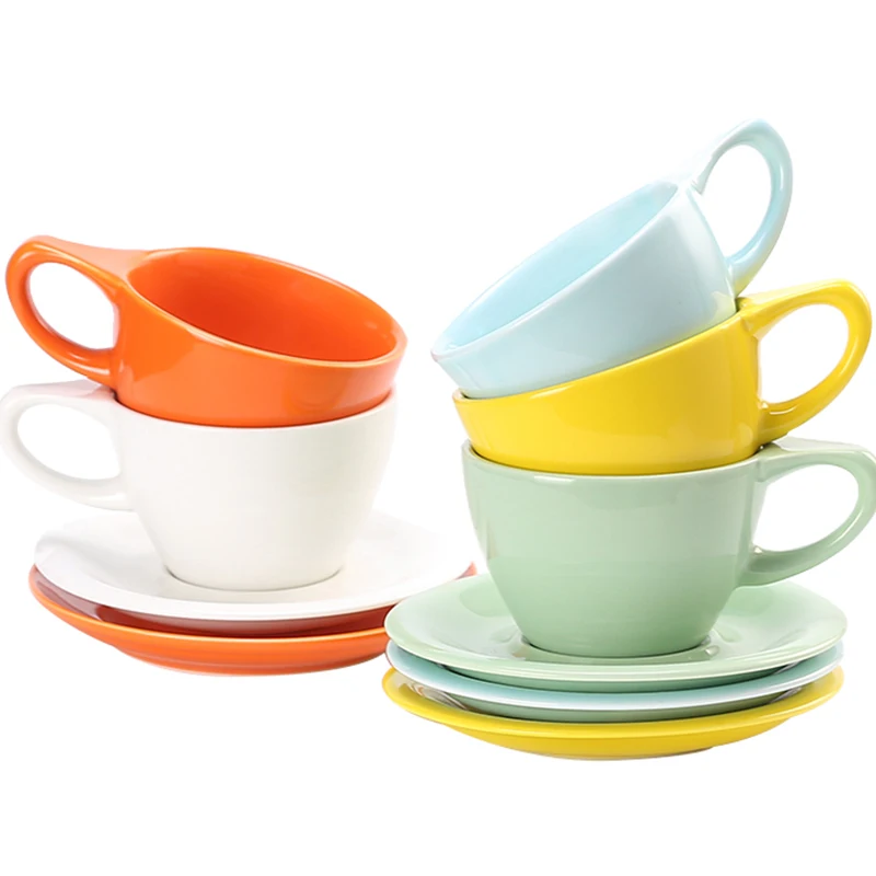 

Modern Simple Tea Cup Set Porcelain European Style Coffee Cup Set Eco Friendly Reusable Cute Tazas De Cafe Drinkware EB50BD