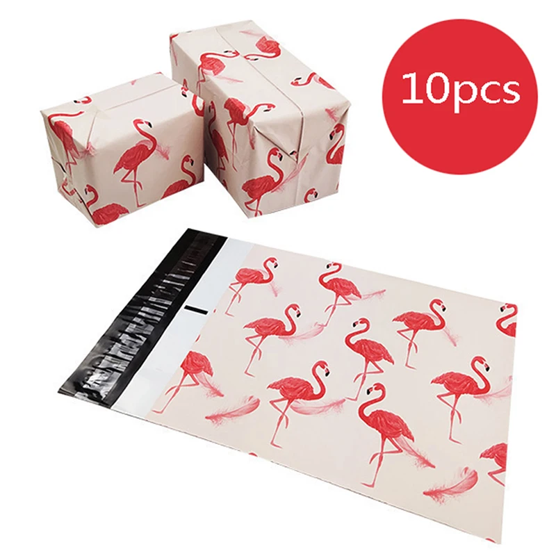 

10PCS Pink Flamingo Printed Bubble Mailers Padded Envelopes Lined Poly Mailer Shockproof Mailer Waterproof Mailer Self Seal