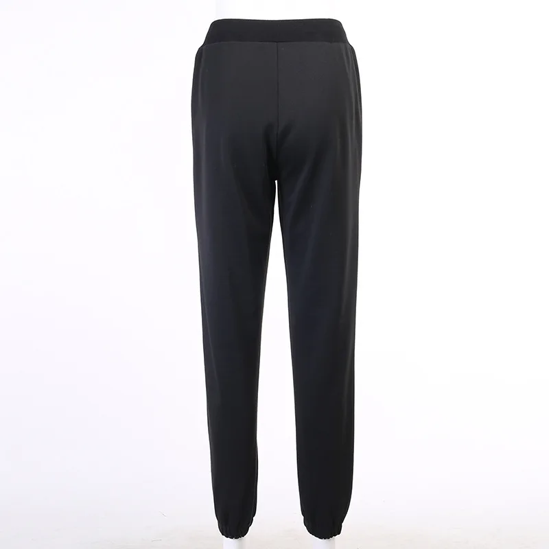 

Fashion Women High Waist Pants Ruffles Bow Belt Streetwear Lady Trouser Straight Long Pants Female All-Matching Pants