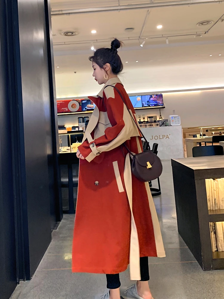 2020 Модное Длинное ветронепроницаемое Свободное пальто женское манто готическое