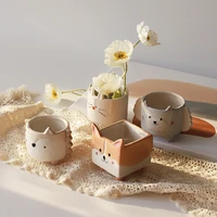 cartoon animal ceramic flowerpot dog rabbit flower pot succulent vase home decoration crafts sculpture garden ornaments