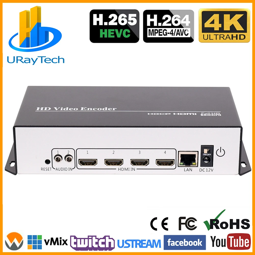 Кодировщик потока видео H.265 H.264 HDMI к IP потоковый кодировщик IPTV для прямой
