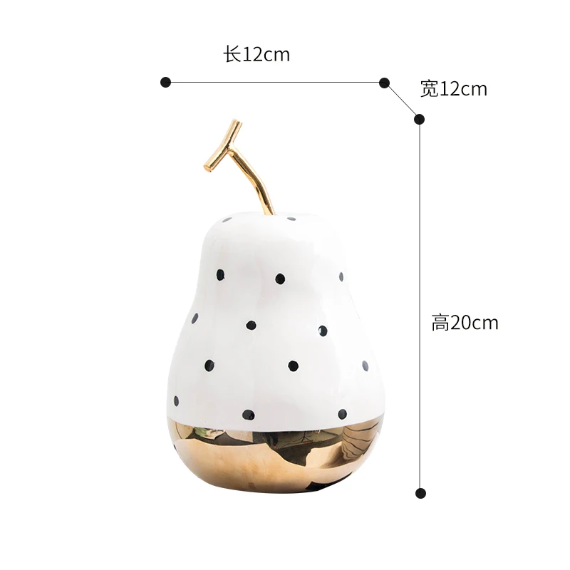 Керамические поделки комбинация яблок груш фруктов украшение для дома гостиной