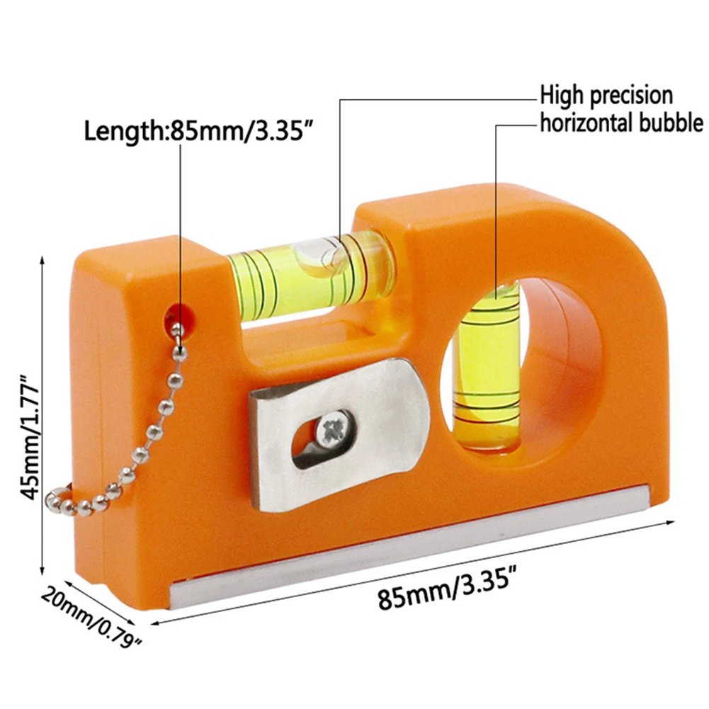 Мини спиртовой уровень молния висячая Пряжка магнитный Алюминиевый баланс