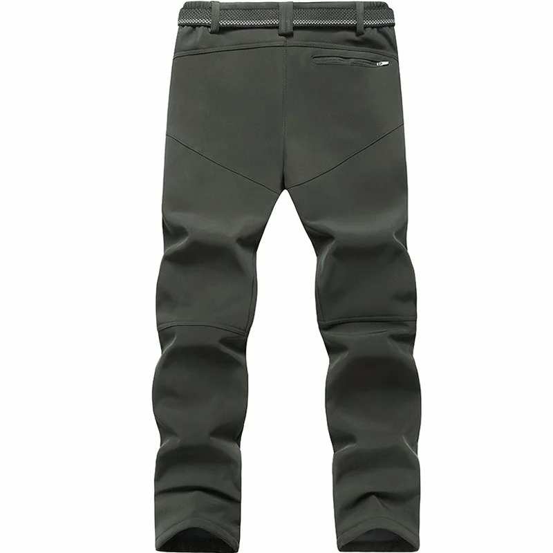 Мужские зимние теплые брюки карго зеленые длинные флисовые брюки|cargo pants|military