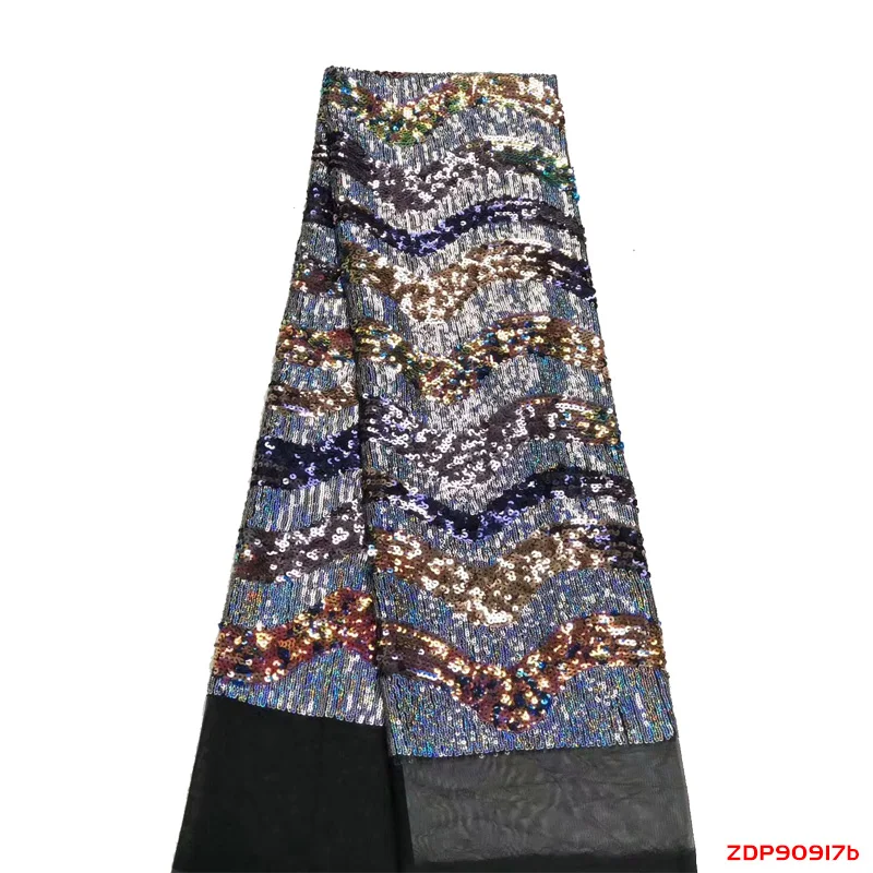 

Sequins Lace Fabric Latest African Lace Fabric High Quality Nigerian French Party lace fabric for tulle lace fabric F190917