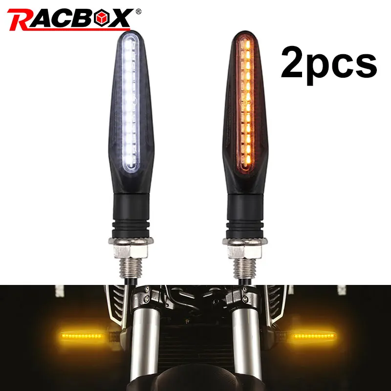Две/четыре штуки мотоциклетных светодиодных указателей поворота с 24 LED-светодиодами, желтым индикатором, белым DRL, потоковым сканированием, красными фарами торможения и широкой подсветкой 12 В.