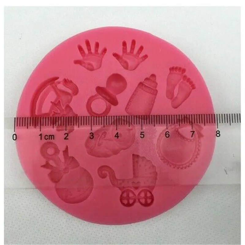 Силиконовая форма для детского торта с принтом рук и ног | Дом сад
