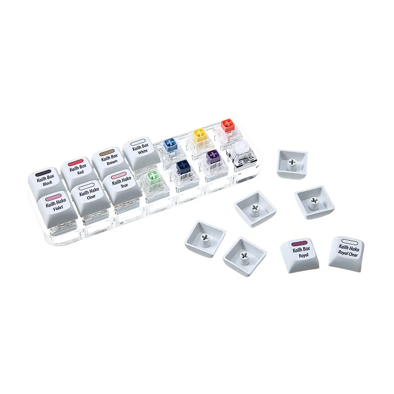

High Quality 14 Key Caps Testing Tool K-ailh Box Switches Mechanical Keyboard Tester Kit Transparent Keycaps Sampler