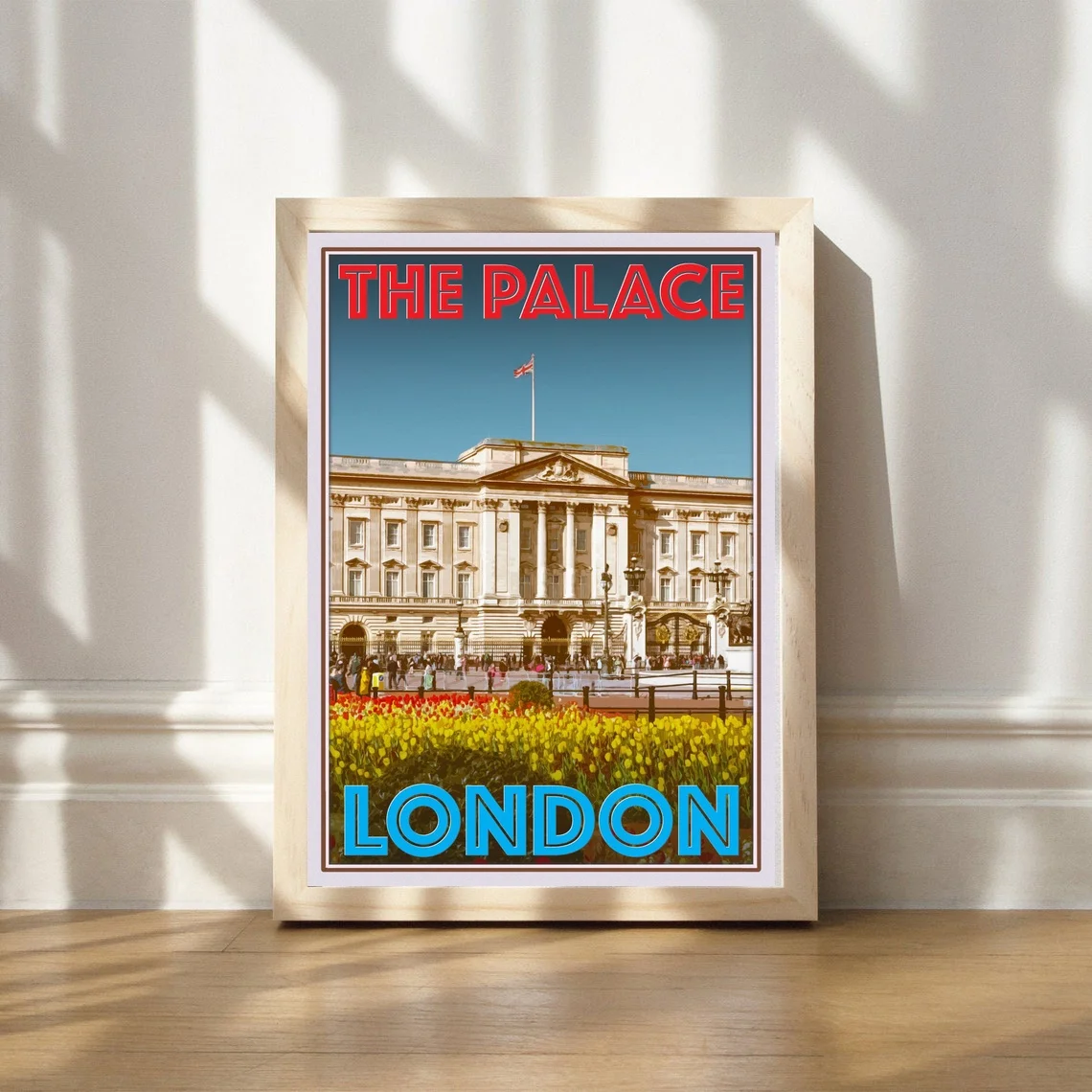 

Retro Vintage Style Travel or Canvas Picture The Palace London Canvas psoter unframe poster