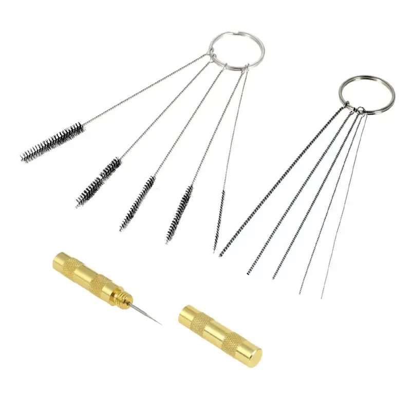 

0.2/ 0.3/0.5Mm Airbrush Cleaning Pot Glass Air Brush Holder Clean Paint Jar Bottle Spray Wash Tools Needle Nozzle Brush Set