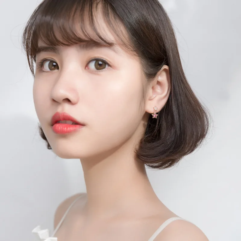 Женские серьги-гвоздики из серебра 925 пробы с цирконом | Украшения и аксессуары