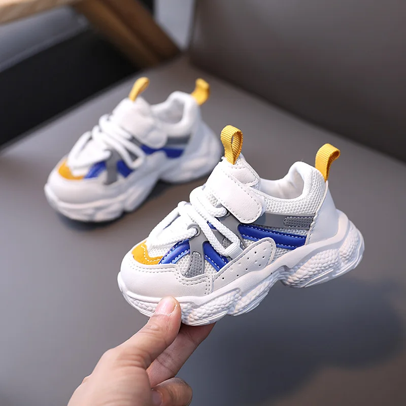 

Spring Autumn New Kids Sneakers For Boys Toddler Baby Shoes Fashion Air Mesh Breathable Little Children Girls Sports Daddy Shoes