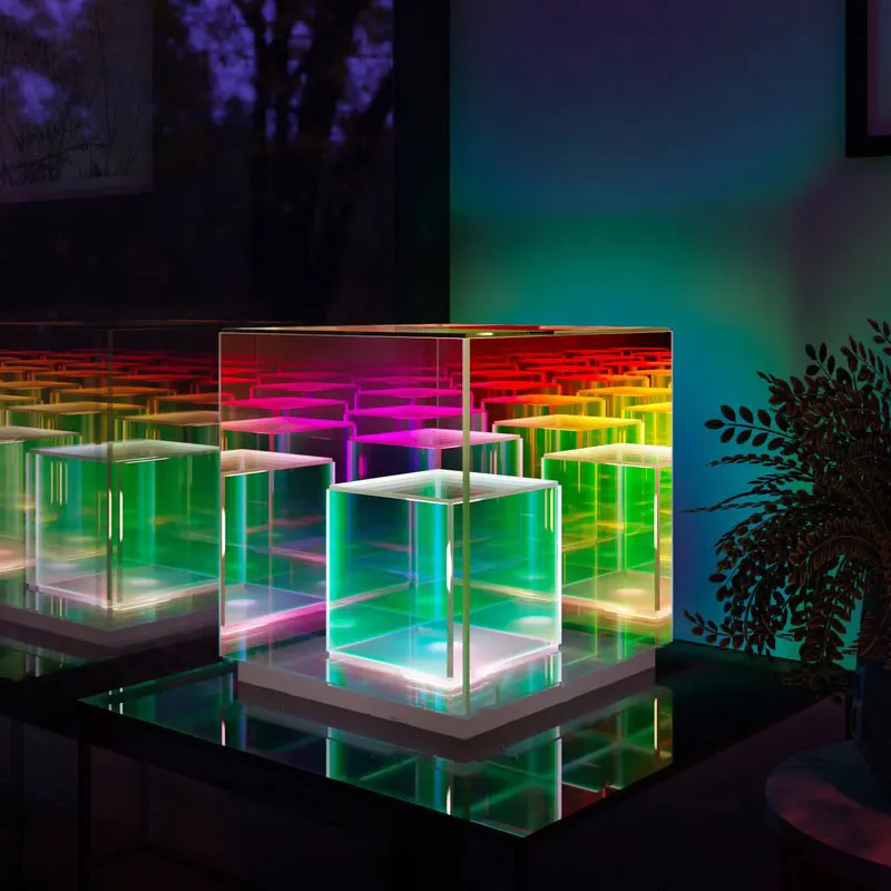 Светодиодный ночник Magic Cube 3D акриловая Настольная лампа с USB красочный