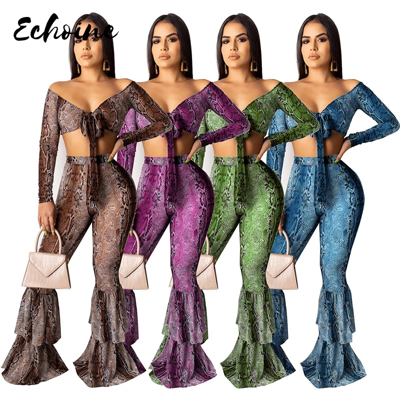 Сексуальная Повседневная одежда спортивный костюм для женщин Леопардовый принт