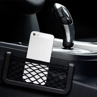 c universal car seat side back storage net bag phone holder pocket organizer stowing tidying car storage accessories