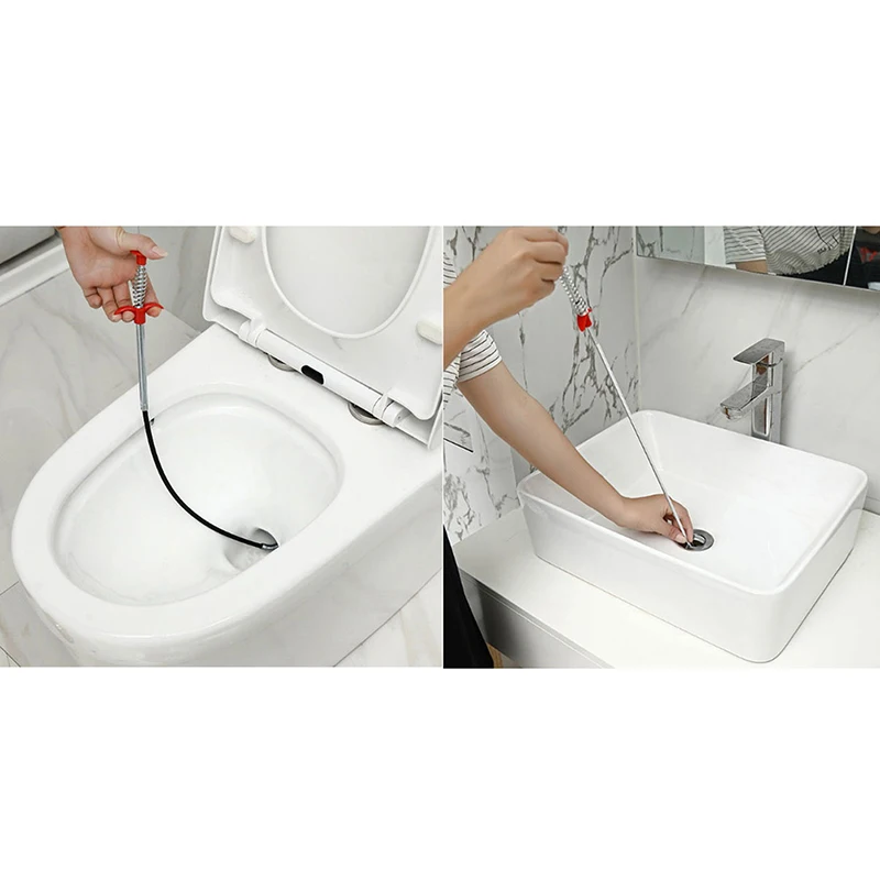 

160cm Pipe Dredging Tools Drain Snake Drain Cleaner Sticks Clog Remover Cleaning Tools Household for Kitchen(85cm is available)