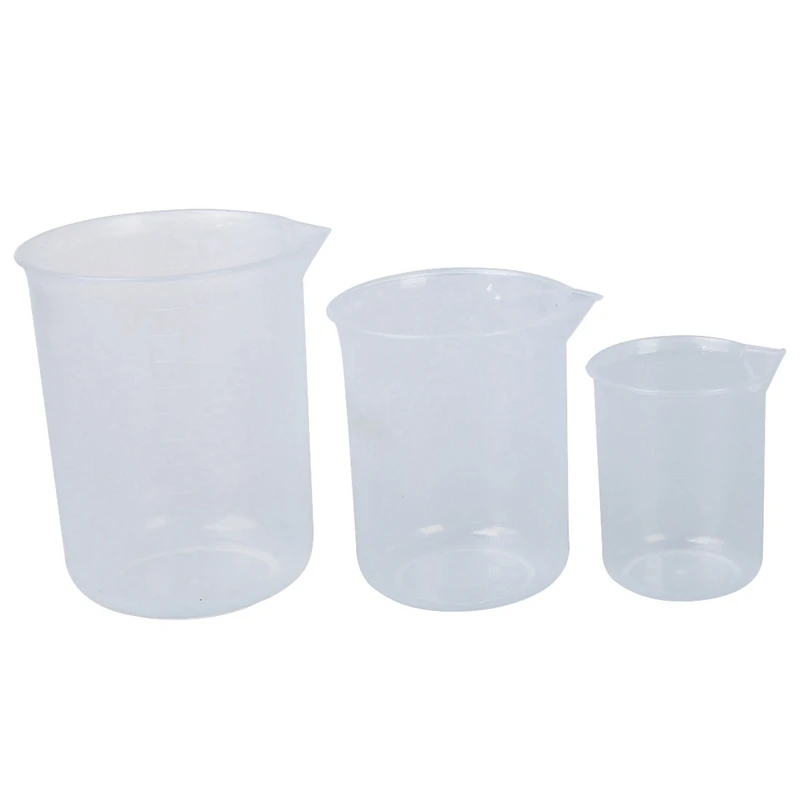 

50 150 250 ml Laboratory transparent plastic 3 pcs measuring cup Measuring cup tool