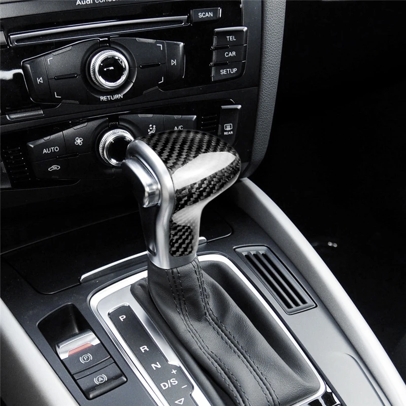 Автомобильная ручка переключения передач из углеродного волокна для Audi A4 A5 Q5 2013