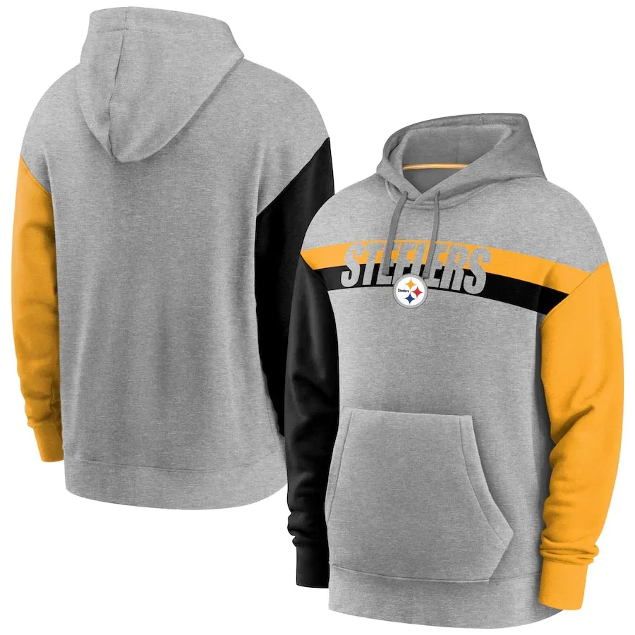 Мужская трехкомпонентная толстовка с капюшоном Pittsburgh Heathered Gray Fan Gear Heritage|Мужские