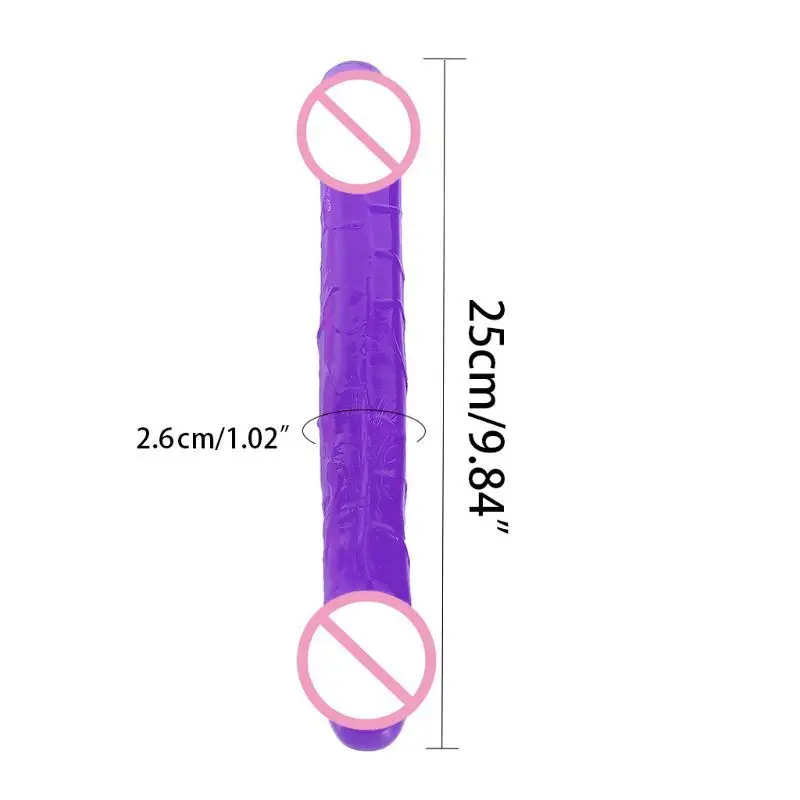 Длинный реалистичный фаллоимитатор с двумя головками Анальная пробка гибкий