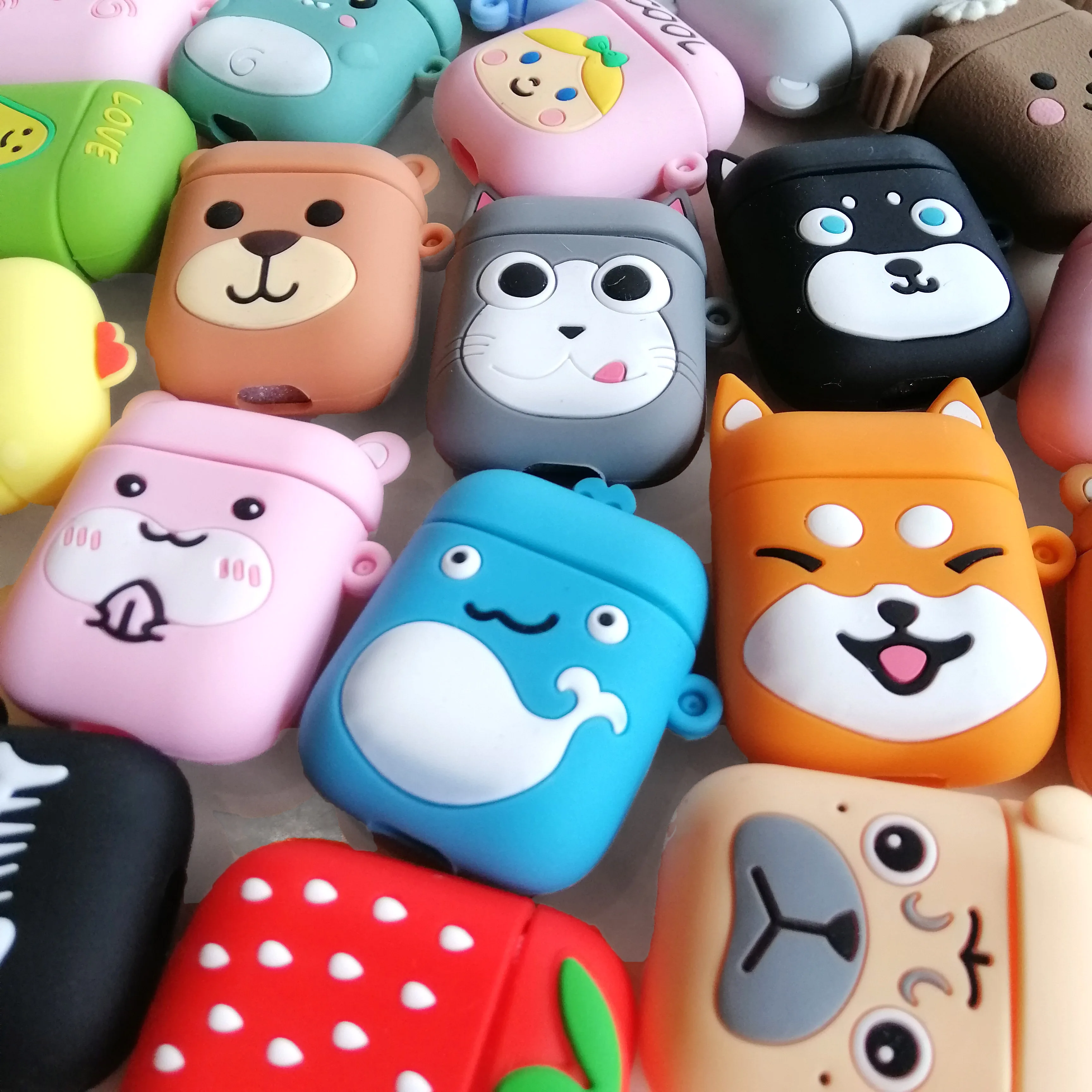 Чехол для Airpods силиконовый чехол с рисунком собаки Air pods милый наушников 3D