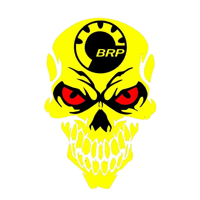 

Individual BRP Skull Decal Reflective Body Car Sticker PVC 10CM*15 CM