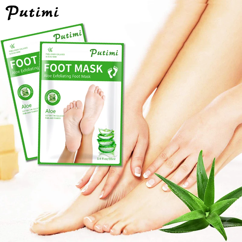 

PUTIMI 10packs Moisturizing Foot Mask Whitening Foot Peeling Mask for Legs Foot Care Exfoliating Dead Skin Remove Pedicure Socks