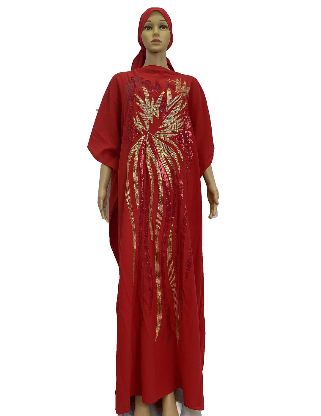 

African Dresses For Women 2021KD New Coming Sequins Printed Bohemian Maxi Dress Ramdan Muslim Women Hijab Clothes