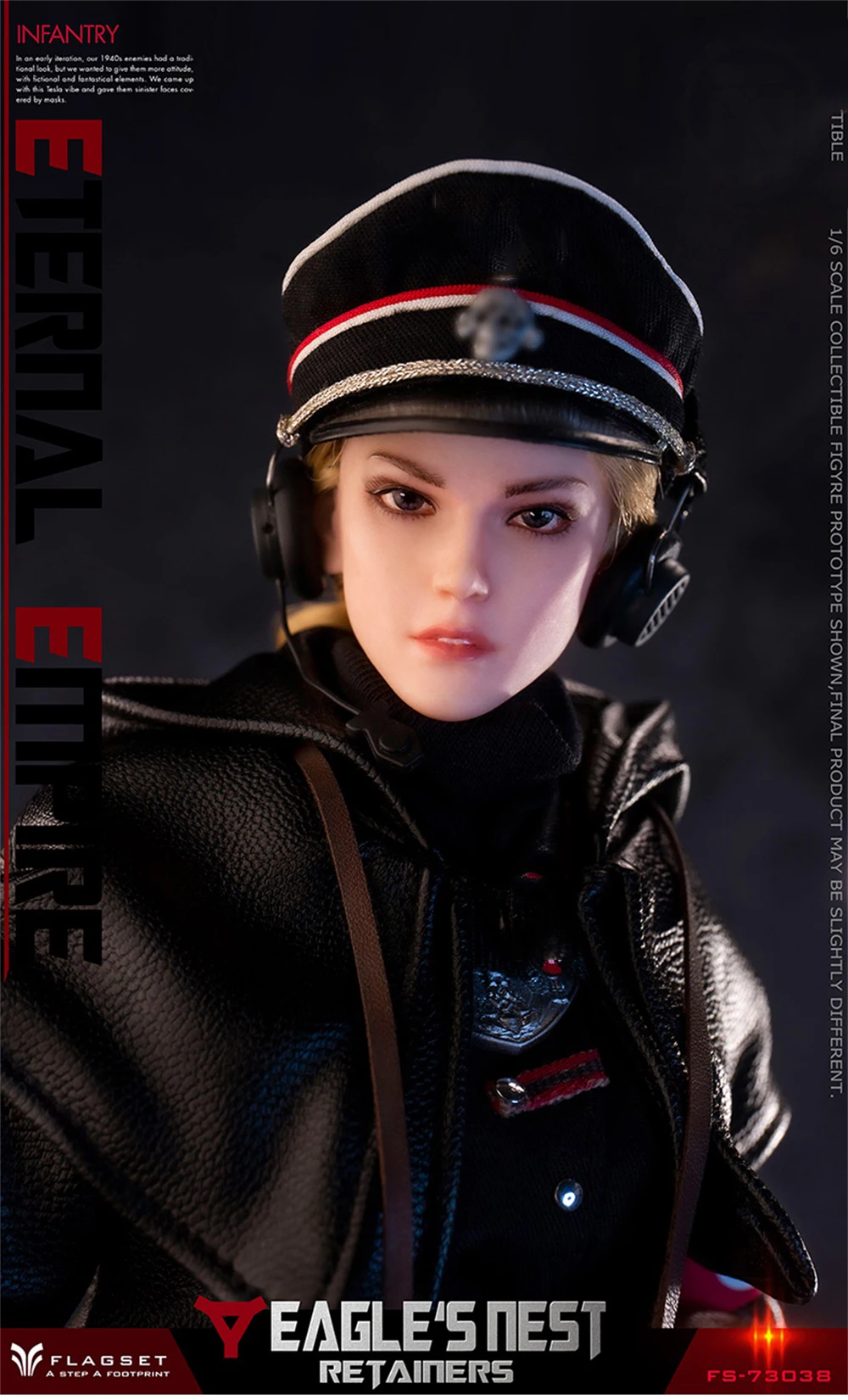

FLAGSET 1/6th 73038 Eternal Empire Eagle's Nest Martina Female Beauty Vivid Head Sculpture With Long Hair Model For 12inch Body
