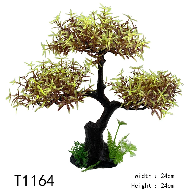 1 шт. Украшение для аквариума искусственные водоросли сосна аквариум бонсай