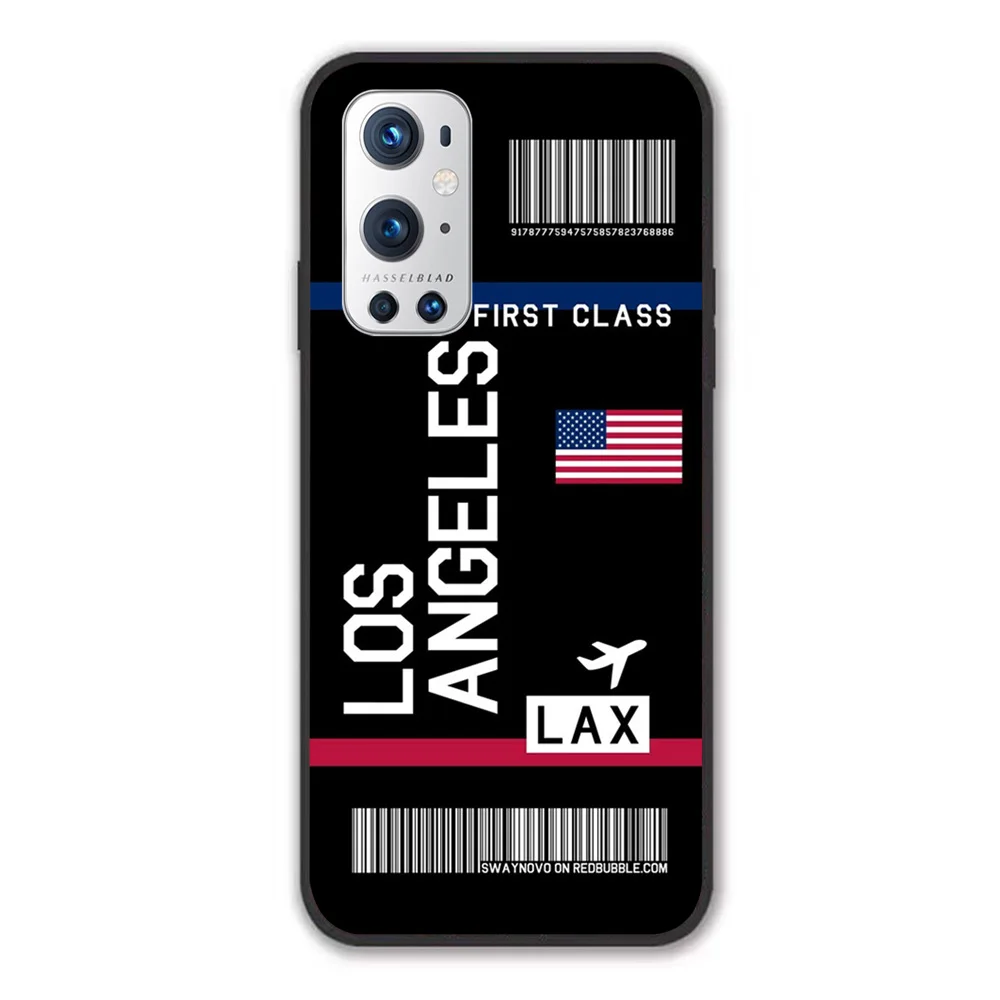 

For OnePlus Flight Ticket - London Soft TPU Border OnePlus 7 7T 7Pro 8 8T 8Pro 9 9Pro Case