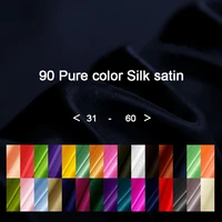 90 pure color mulberry silk crepe satin fabric for women dress cheongsam shirt width 114cm clothing cloth diy sewing 2020 new