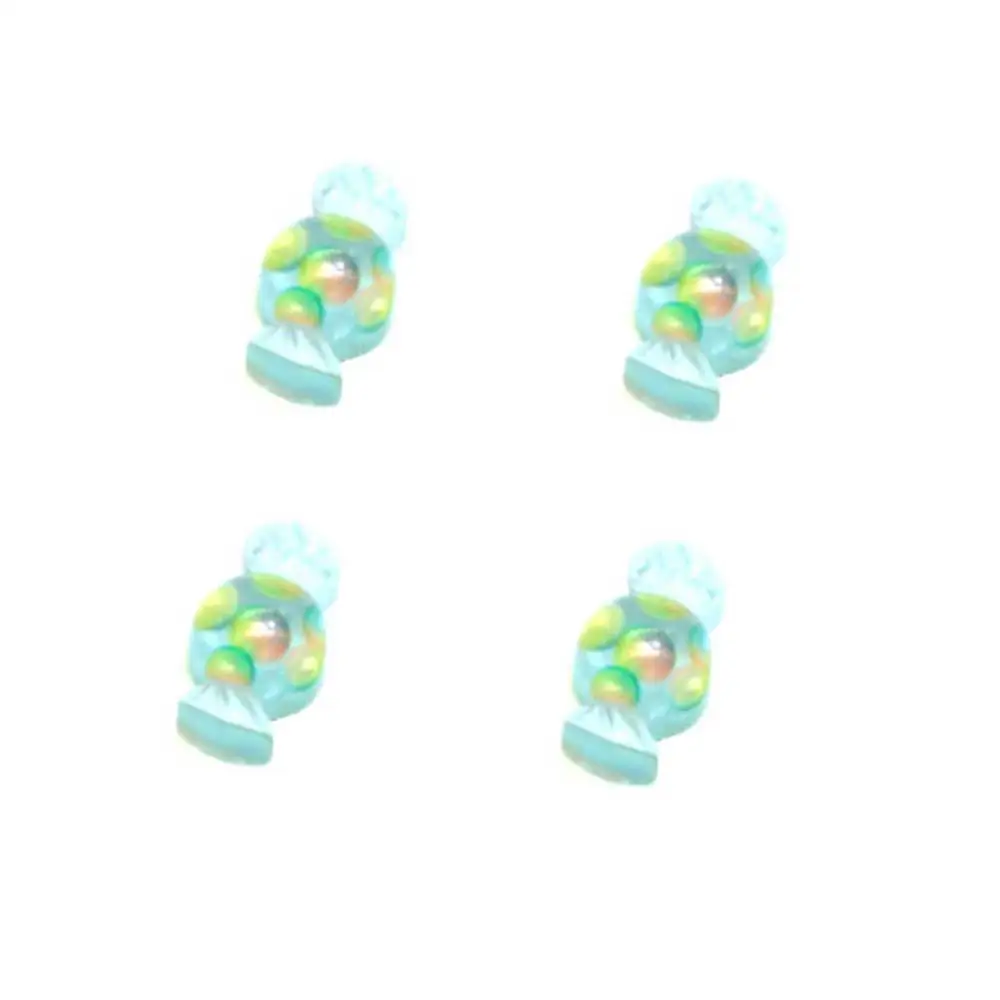 Новый Kawaii 14*25 мм смолы с жемчужной отделкой обернутые Конфеты Кабошоны плоской