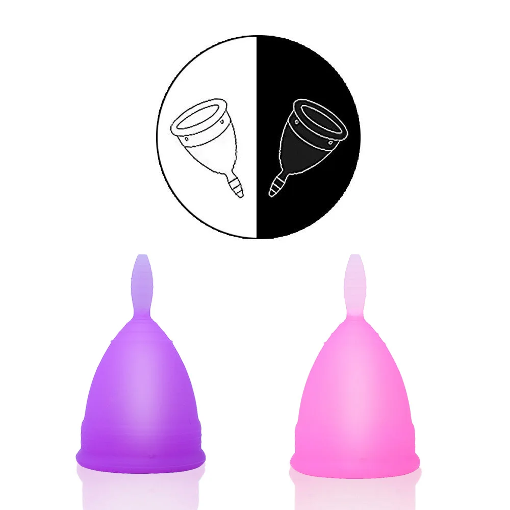 2pcs Menstrual Cup Medical Silicone Copa De Silicona Medica Feminine Hygiene Period Reusable Woman Lady | Красота и здоровье