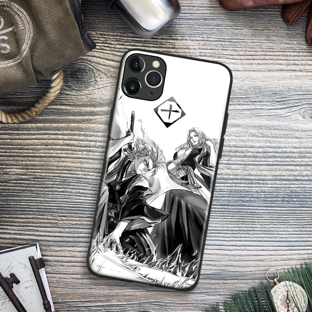 Rangiku and Toshiro отбеливатель Манга Аниме Мягкий ТПУ стеклянный чехол для телефона IPhone