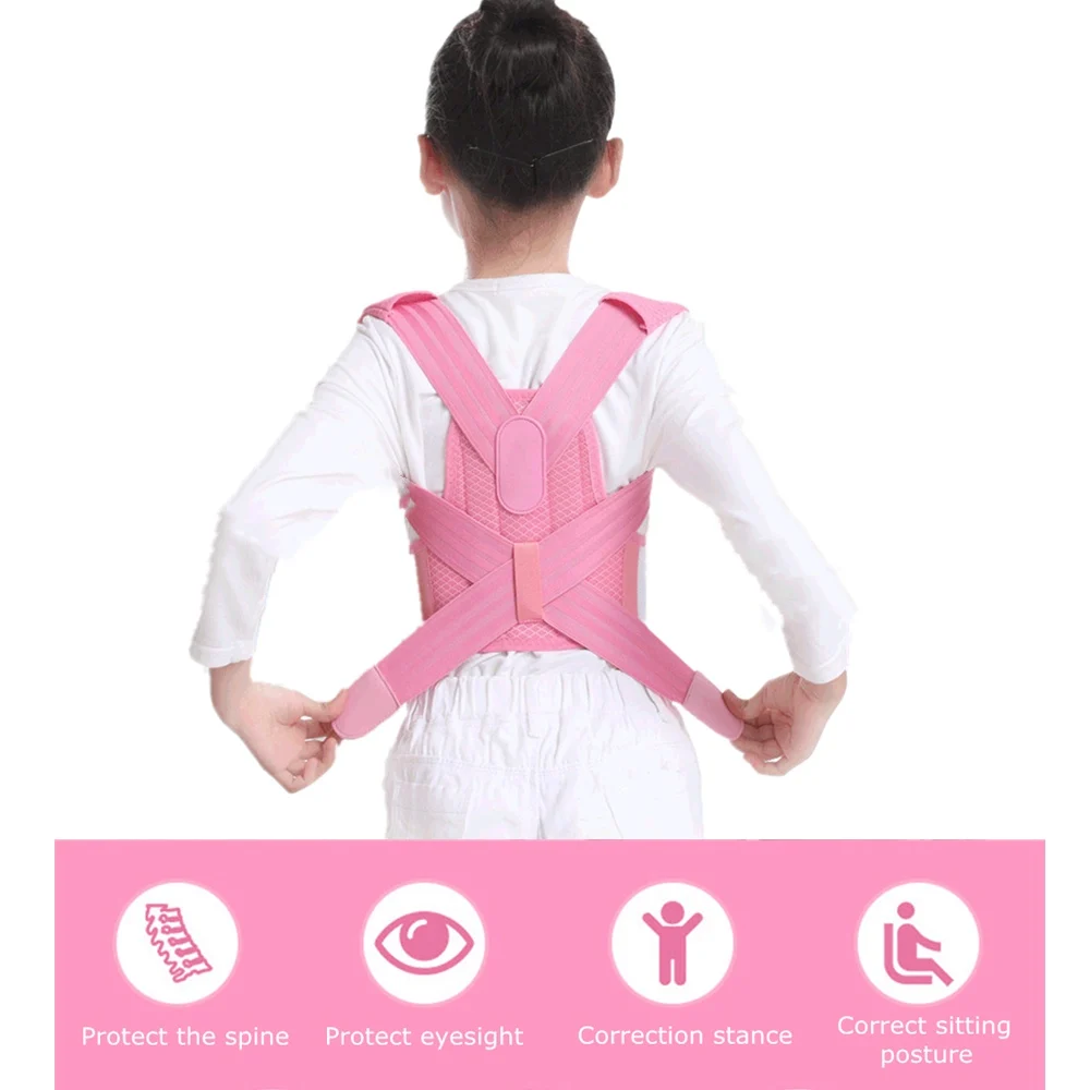 

Kids Upper Back Brace for Teenagers Under Clothes Spinal Support Corrector to Improve Slouch Prevent Humpback Relieve Back Pain