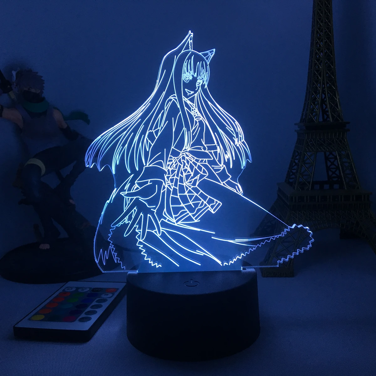 Аниме Spice and Wolf Holo фигурный светодиодный светильник для спальни Декор ночной